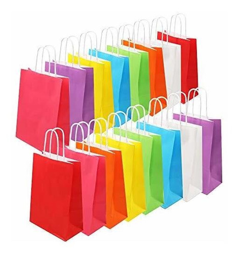 Bolsas De Regalo Para Fiesta Multicolor 32 Piezas Con Asa