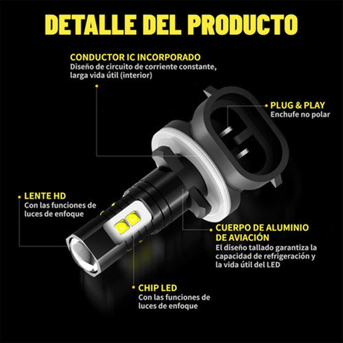 Kit De Focos Led 9005 9006 881 Para Chevrolet S10 Pickup 98-