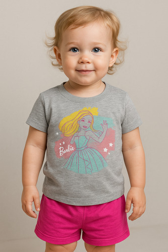 Conjunto Para Niña De Barbie Gris 3eg