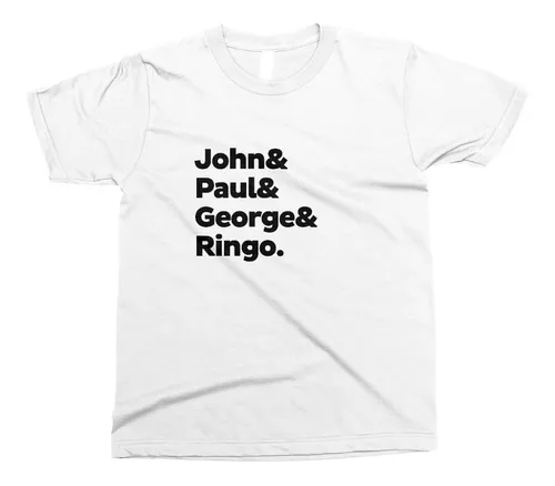 camiseta john paul ringo george branca