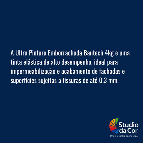 Tinta Ultra Emborrachada Bautech Parede 4kg Cores