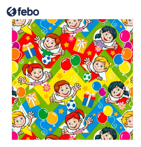 Imagen 2 de 7 de Papel De Regalo Hoja 100x70cm Varios Diseños Infantil Febo