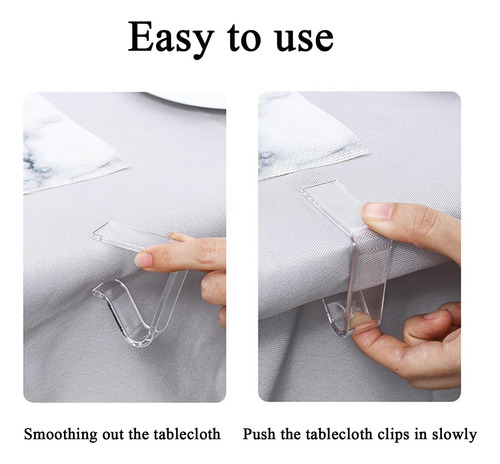24 Clips Transparentes Para Mantel, Mantel De Plástico Para