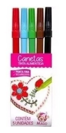 Imagen 1 de 1 de # Marcadores - Tinta Comestible - Set De 5 (1186)