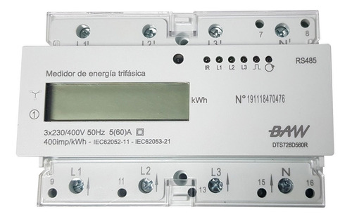 Medidor De Consumo Digital Trifasico Con Comunicacion 7 Mod