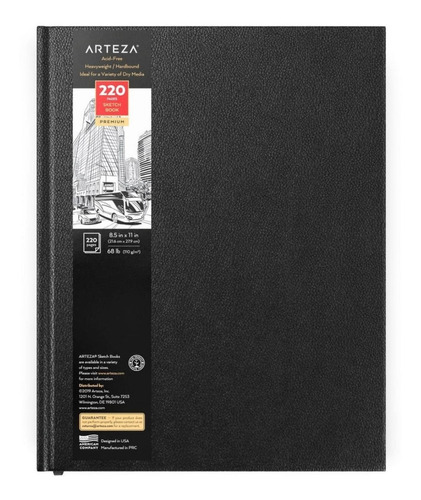 2 Sketchbook Cuaderno Dibujo 110h 68g Dura 21.6x27.9 Arteza