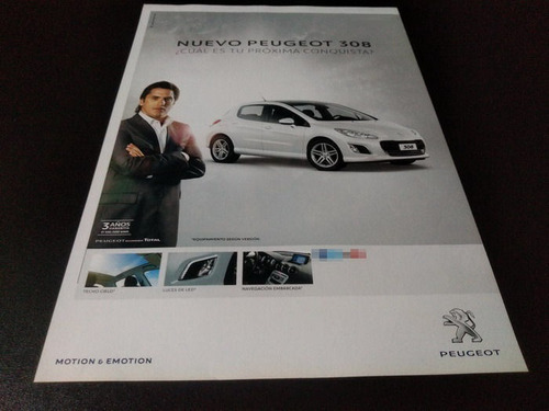 (pf684) Publicidad Peugeot 308 * Agustin Pichot