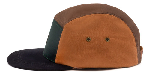 Gorra 5 Paneles Flat Plana Verde Silente Original Eva Rain® Marrón Único Regulable