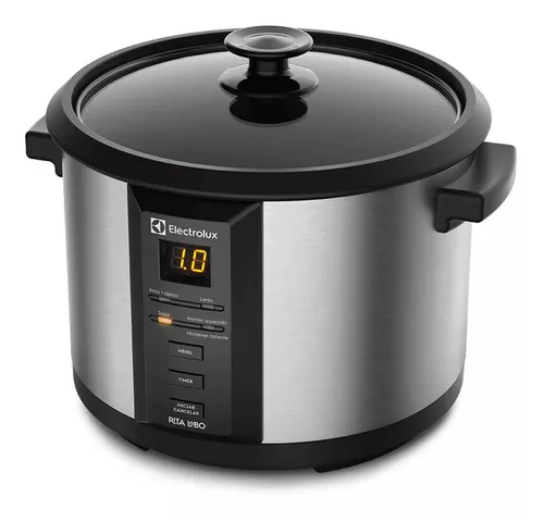 Panela Elétrica De Arroz A Vapor Electrolux 10 Xicaras Inox