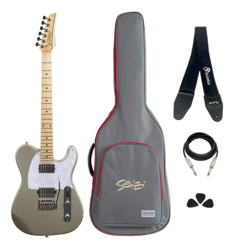 Kit Guitarra Tele Seizi Katana Kabuto Titanium Completo