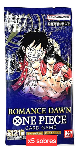 Pack 5 Sobres One Piece 01 Tcg : Romance Dawn