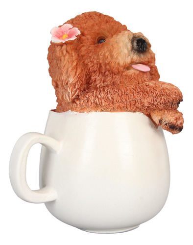 Estatua De Perro En Forma De Taza De Té Con Forma De Cachorr