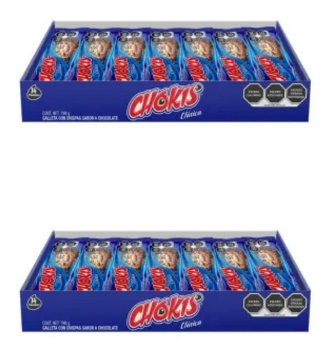 28 Pack Galletas Chispas De Chocolate Chokis Gamesa 57gr C/u