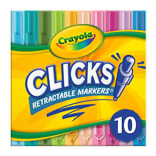 Crayola Marcadores Lavables Con Puntas Retráctiles, Clics,