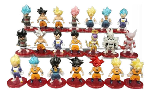 Dragon Ball Super Colección Set 21 Pzs Con Base Goku