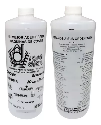 Íntimo Realmente filtrar Aceite Para Máquinas De Coser Y Bordar - Casa Díaz 1 Litro