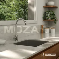 Comprar Griferia Canilla Monocomando Cocina Mozart Praga Premium Color Acero Para Mesada 7198