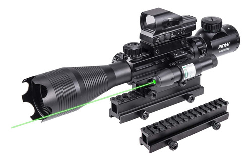 Alcance Para Rifle 4-16x50 Óptica Iluminada Láser Verde, Mir