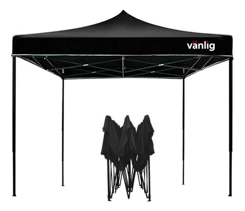 Carpa Toldo Plegable 2x2 Impermeable Jardín 2 X 2 Color Negro