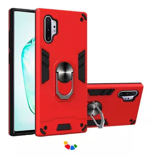 Funda Case Para Huawei P30 Lite Con Anillo Metalico Rojo