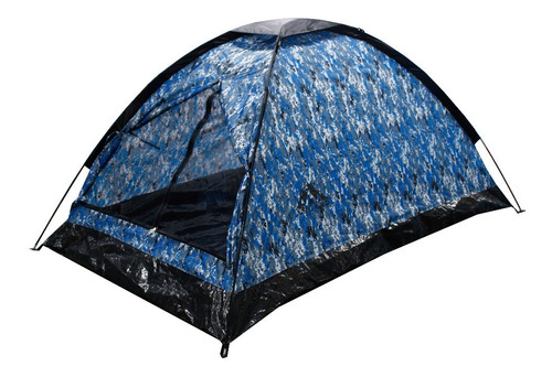 Carpa Camuflada Azul 2 Personas Asgard Camping 2x1.2