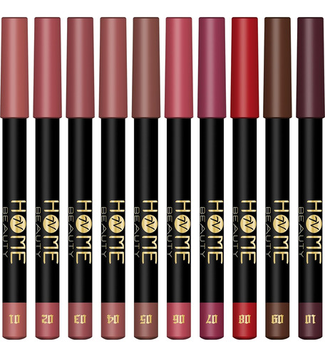 Juego De Lápices De Labios Mate, 10 Lápices Labiales De Alto