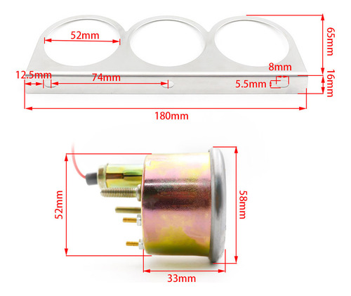 New Kit De 3 Medidores De Aceite Universales De Triple