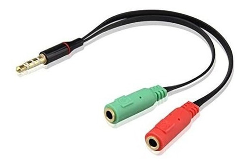 Cable Adaptador Micrófono Y Audífono Punta Auxiliar 