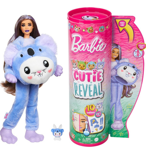 Barbie Cutie Revela Cozy Muñeca Conejo Koala 10 Sorpresas