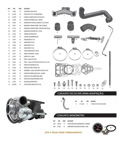 Kit Turbo Valvulado D10 D20 Veraneio Bonanza Q20b 4236 E S4
