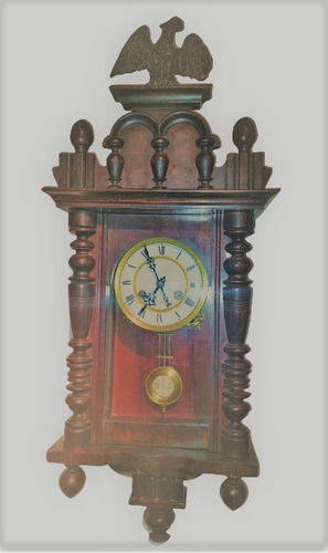 Reloj De Pared A Péndulo - Funcionando - Antiguo Año 1920/30