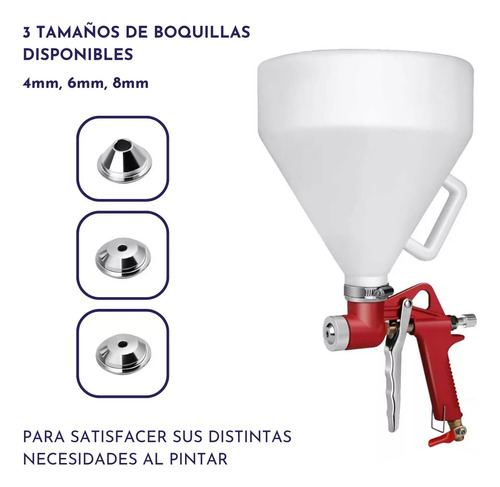 Pistola Texturado Marmolina 5 L + Manguera Compresor 10 M