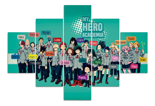 Cuadro Moderno My Hero Academia 125x80 Cm Gs Cuadros