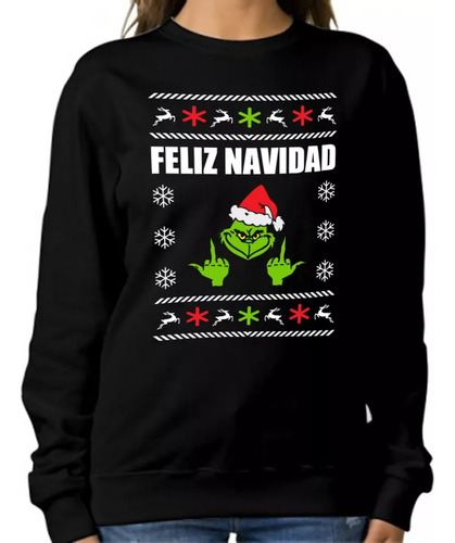 Sudadera Feliz Navidad Hoodie Grinc Regalo M38