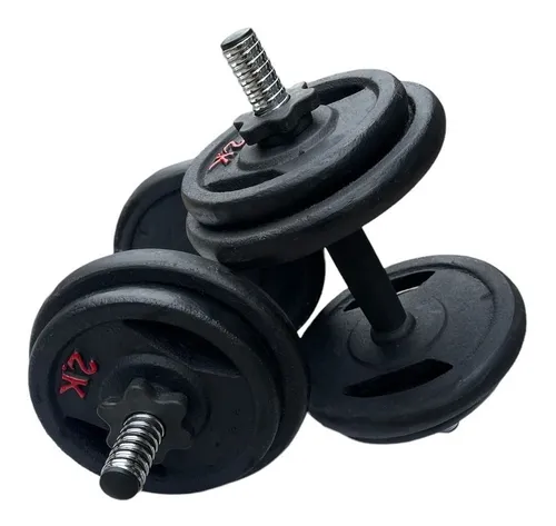 Set Pesas de 30kg Nacionales Mancuernas Cromadas Sport Fitness