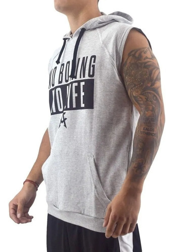 Sudadera Rústica C/capucha Marca Bronx , No Boxing No Life