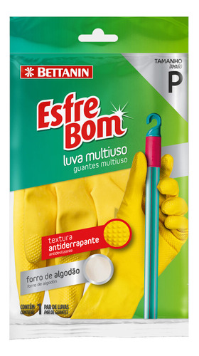 Luva Látex Multiuso Pequena Amarela Esfrebom Bettanin P