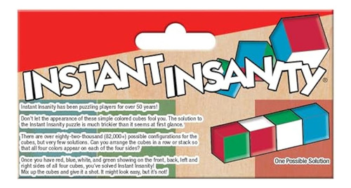 Rompecabezas De Madera Instant Insanity - Edición Clásica