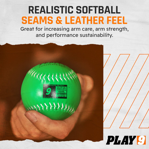 Play 9 Softball Con Peso Para Lanzamiento (juego De 4 Cueros