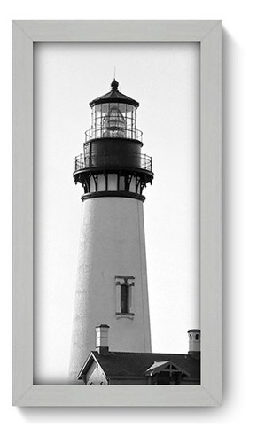 Quadro Decorativo - Farol - 19cm X 34cm - 148qdp Cor da armação Branco