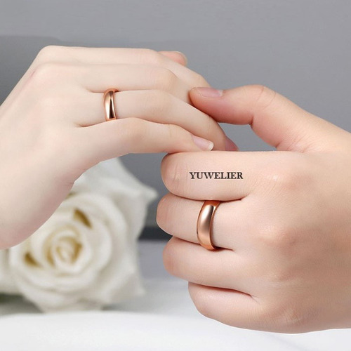 Imagen 5 de 7 de Anillo De Tungsteno Rose Gold Oro Rosa Matrimonio Regalo
