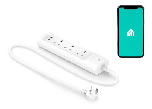 GHome Smart Regleta de alimentación, 3 puertos USB y 3 tomas inteligentes  controladas individualmente, protector de sobretensiones WiFi funciona con