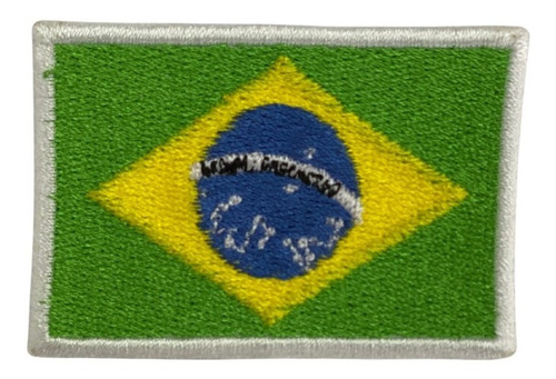 Parche Bordado Bandera Brasil  