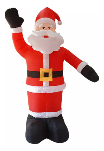 Decoración Led Gigante Inflable De Papá Noel De 2,4 M