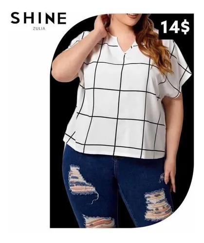 16 Blusa Shein Talla Plus 1xl. Tienda F sica