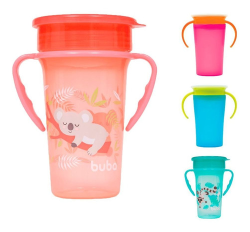 Copo 360 Graus De Treinamento Bebe Com Alça Infantil Buba