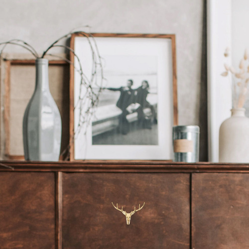Tirador De Puerta Con Forma De Ciervo Para Muebles Vintage