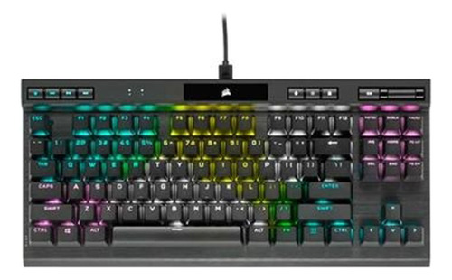 Teclado Gamer Mecânico Óptico Corsair K70 Tkl Champion Rgb Cor De Teclado Preto Idioma Inglês Us Internacional