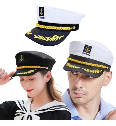 Sombrero Ajustable Capitan Marinero Gorro Gorra Yate