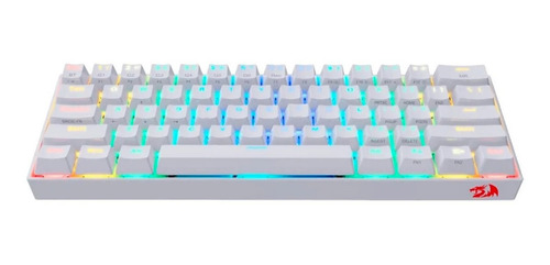 Imagen 2 de 5 de Teclado gamer bluetooth Redragon Draconic K530 QWERTY Outemu Brown inglés US color blanco con luz RGB